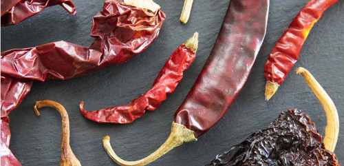 Dried dehydrated hot peppers - hot,